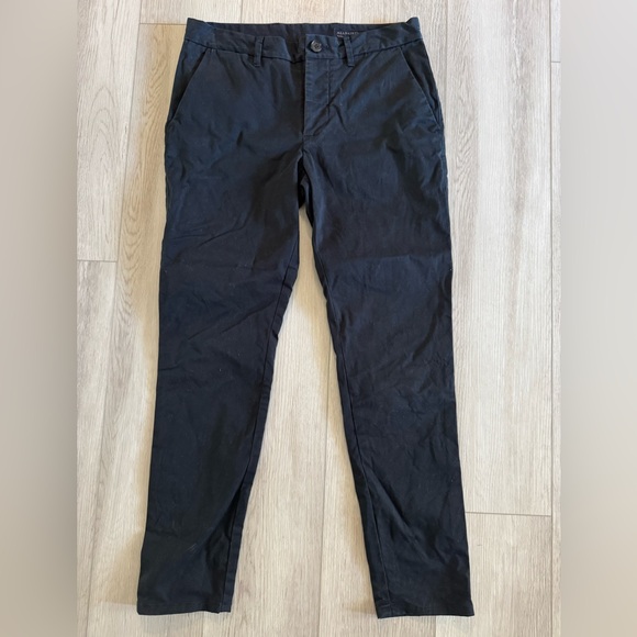 All Saints Men’s Thirty Button Fly Black Chino Pants Sz 30 Karp Chino Preppy - Picture 1 of 7
